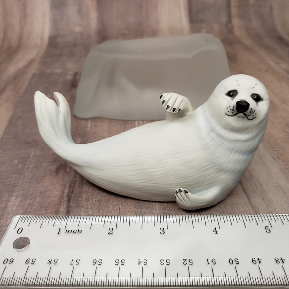 Vintage The Franklin Mint Snow Pup on Ice White Seal 1987 Humane Society - Picture 8 of 14